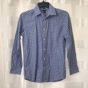 Boys Tommy Hilfiger blue plaid button up